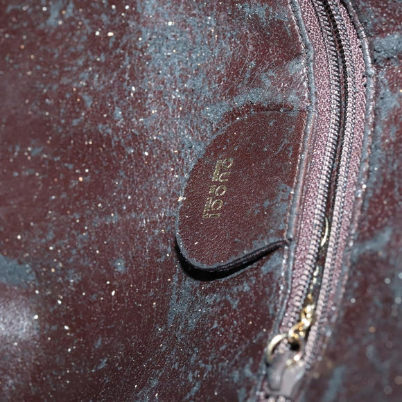 GUCCI Bamboo Hand Bag Leather 2way Brown Auth BA6789