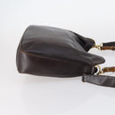 GUCCI Bamboo Hand Bag Leather 2way Brown Auth BA6789-3