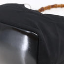 GUCCI Bamboo Hand Bag Nylon Black Silver 000 0531 Auth BA6790-10