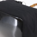 GUCCI Bamboo Hand Bag Nylon Black Silver 000 0531 Auth BA6790-12