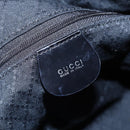 GUCCI Bamboo Hand Bag Nylon Black Silver 000 0531 Auth BA6790-15