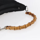 GUCCI Bamboo Hand Bag Nylon Black Silver 000 0531 Auth BA6790-7