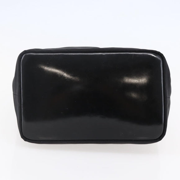 GUCCI Bamboo Hand Bag Nylon Black Silver 000 0531 Auth BA6790