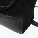 GUCCI Bamboo Backpack Suede Leather Black Auth BA6791-17