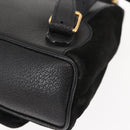 GUCCI Bamboo Backpack Suede Leather Black Auth BA6791-9