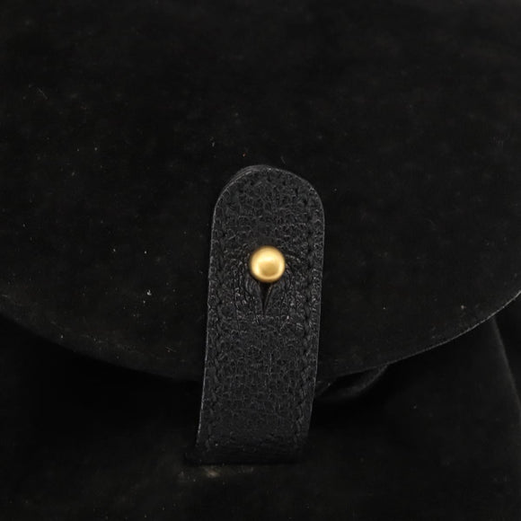 GUCCI Bamboo Backpack Suede Leather Black Auth BA6791