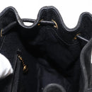 GUCCI Bamboo Backpack Suede Leather Black Auth BA6791-22