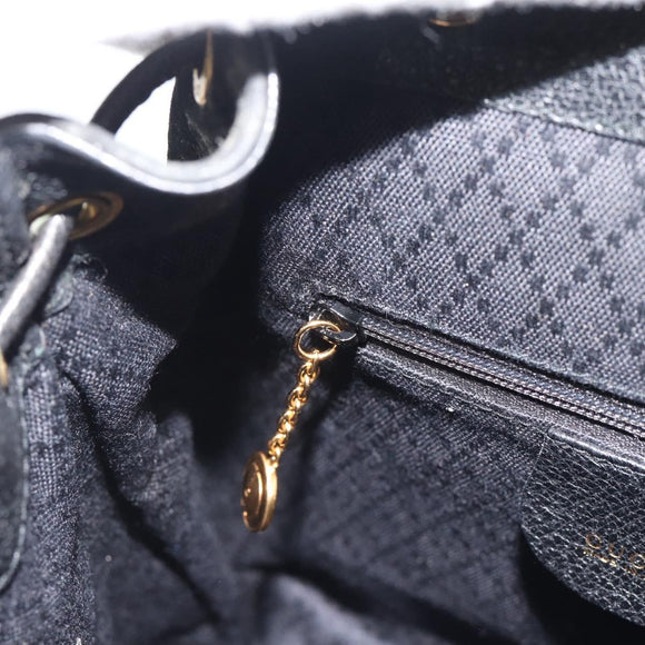 GUCCI Bamboo Rucksack Veloursleder Schwarz Auth BA6791