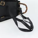 GUCCI Bamboo Rucksack Veloursleder Schwarz Auth BA6791-8