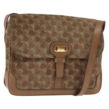 Salvatore Ferragamo Shoulder Bag Suede Beige Auth ba6792
