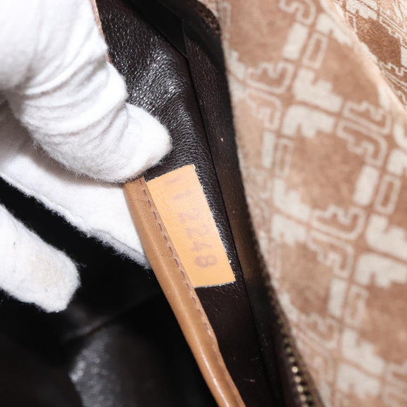 Salvatore Ferragamo Shoulder Bag Suede Beige Auth ba6792