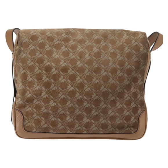 Salvatore Ferragamo Shoulder Bag Suede Beige Auth ba6792