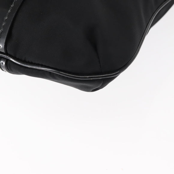 Salvatore Ferragamo Vala Shoulder Bag Nylon Enamel Black Auth BA6793