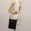 Salvatore Ferragamo Vala Shoulder Bag Nylon Enamel Black Auth BA6793-23
