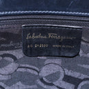 Salvatore Ferragamo Vala Tote Bag Leather Navy Auth ba6794-12
