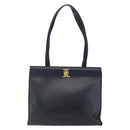 Salvatore Ferragamo Vala Tote Bag Leather Navy Auth ba6794-13