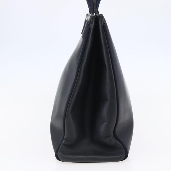 Salvatore Ferragamo Vala Tote Bag Leather Navy Auth ba6794