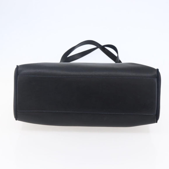 Salvatore Ferragamo Vala Tote Bag Leather Navy Auth ba6794