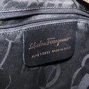 Salvatore Ferragamo Vala Hand Bag Canvas 2way Black Auth BA6795-17