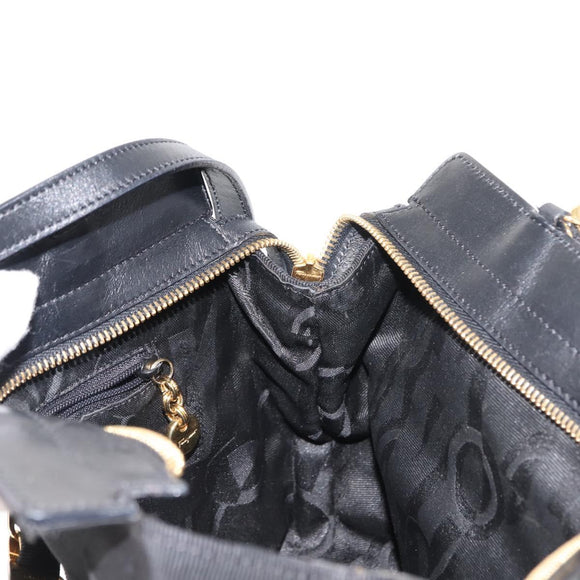 Salvatore Ferragamo Vala Handtasche Canvas 2-Wege Schwarz Auth BA6795