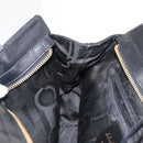 Salvatore Ferragamo Vala Hand Bag Canvas 2way Black Auth BA6795-20