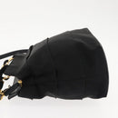 Salvatore Ferragamo Vala Hand Bag Canvas 2way Black Auth BA6795-5