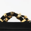 Salvatore Ferragamo Vala Hand Bag Canvas 2way Black Auth BA6795-8