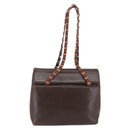 Salvatore Ferragamo Shoulder Bag Leather Brown Auth BA6796-1