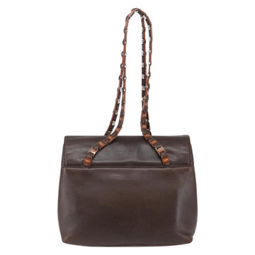 Salvatore Ferragamo Shoulder Bag Leather Brown Auth BA6796 - 0