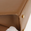 Salvatore Ferragamo Gancini Shoulder Bag Leather Beige Auth BA6798-9