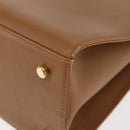 Salvatore Ferragamo Gancini Shoulder Bag Leather Beige Auth BA6798-14