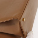 Salvatore Ferragamo Gancini Shoulder Bag Leather Beige Auth BA6798-15