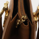 Salvatore Ferragamo Gancini Shoulder Bag Leather Beige Auth BA6798-10