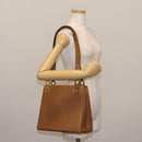 Salvatore Ferragamo Gancini Shoulder Bag Leather Beige Auth BA6798-21
