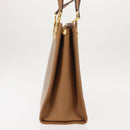 Salvatore Ferragamo Gancini Shoulder Bag Leather Beige Auth BA6798-4
