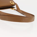 Salvatore Ferragamo Gancini Shoulder Bag Leather Beige Auth BA6798-7