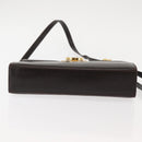 Salvatore Ferragamo Gancini Shoulder Bag Leather Brown Auth BA6800-6