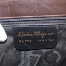Salvatore Ferragamo Gancini Shoulder Bag Leather Brown Auth BA6800-12