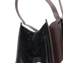 Salvatore Ferragamo Gancini Shoulder Bag Leather Brown Auth BA6800-21