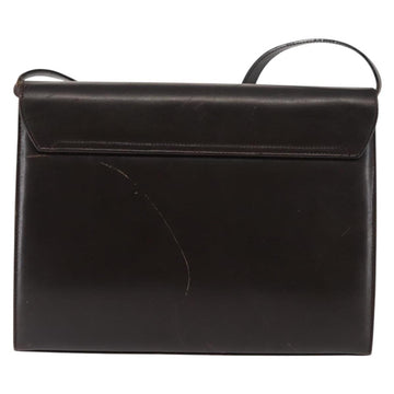 Salvatore Ferragamo Gancini Shoulder Bag Leather Brown Auth BA6800 - 0