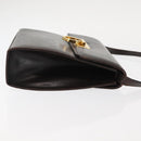 Salvatore Ferragamo Gancini Shoulder Bag Leather Brown Auth BA6800-4