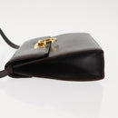 Salvatore Ferragamo Gancini Shoulder Bag Leather Brown Auth BA6800-5