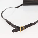 Salvatore Ferragamo Gancini Shoulder Bag Leather Brown Auth BA6800-8