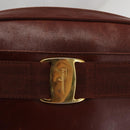 Salvatore Ferragamo Vala Shoulder Bag Leather Brown Auth BA6801-17