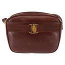 Salvatore Ferragamo Vala Shoulder Bag Leather Brown Auth BA6801-13