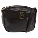 Salvatore Ferragamo Vala Shoulder Bag Leather Brown Auth BA6802-1