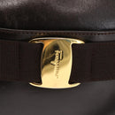Salvatore Ferragamo Vala Shoulder Bag Leather Brown Auth BA6802-17