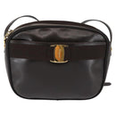 Salvatore Ferragamo Vala Shoulder Bag Leather Brown Auth BA6802-13
