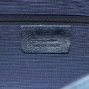 Salvatore Ferragamo Gancini Shoulder Bag Canvas Blue Auth BA6804-14