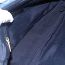 Salvatore Ferragamo Gancini Shoulder Bag Canvas Blue Auth BA6804-16